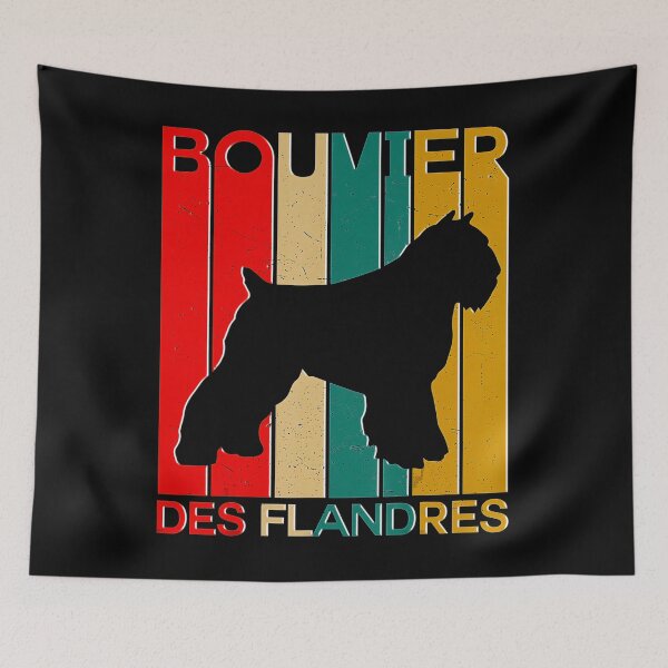 Item preview, Retro Vintage Bouvier des Flandres Silhouette Dog Lover Dog designed and sold by BegayStore.