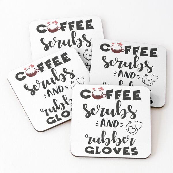 Item preview, Surgical Tech - Coffee Scrubs and Rubber Gloves   designed and sold by HeraDesignCo.