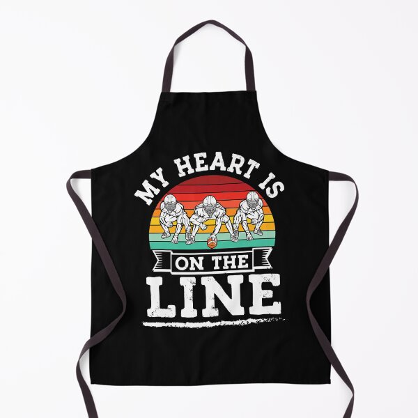 Item preview, My Heart Is On The Line Offensive Lineman Retro football designed and sold by NeriSplatt.