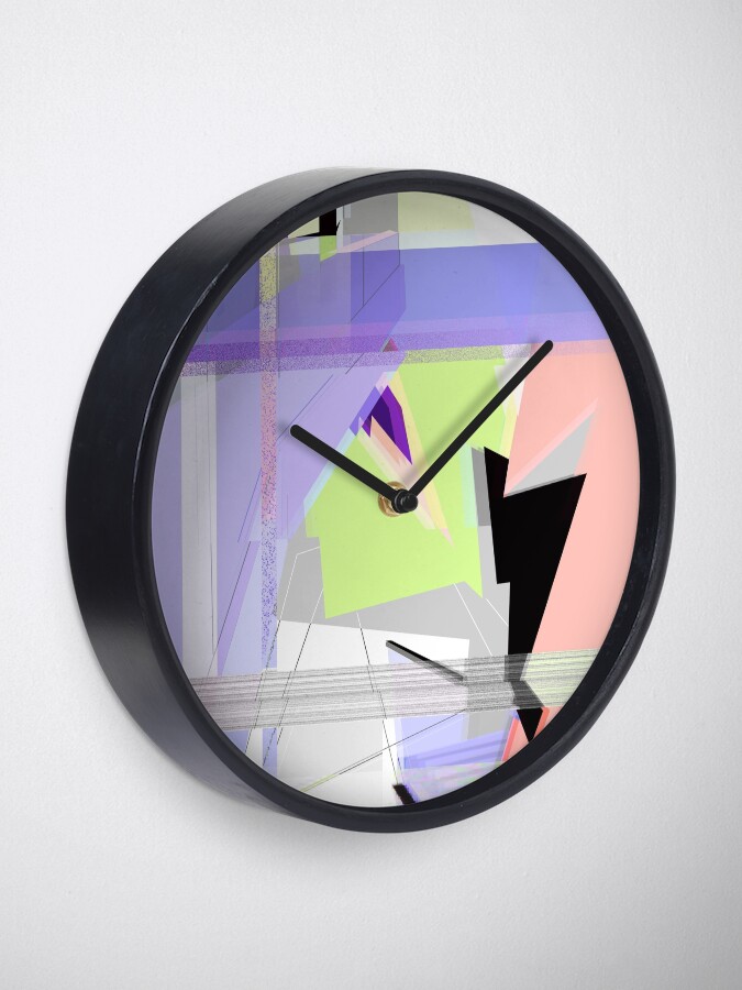 Alternate view of Abstract 80's Glitch Art Clock