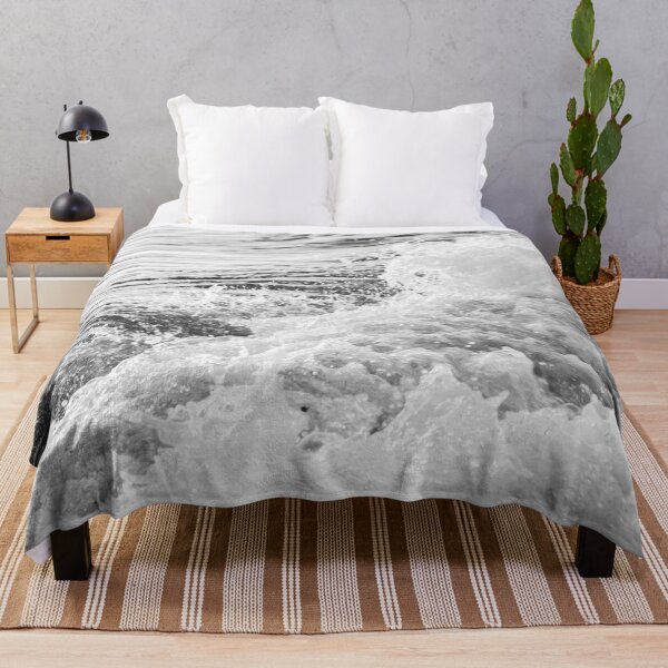 Item preview, Ocean Waves, Waves, Ocean, Water, Sea, Wave, Black and White designed and sold by Magic Love Art Print.
