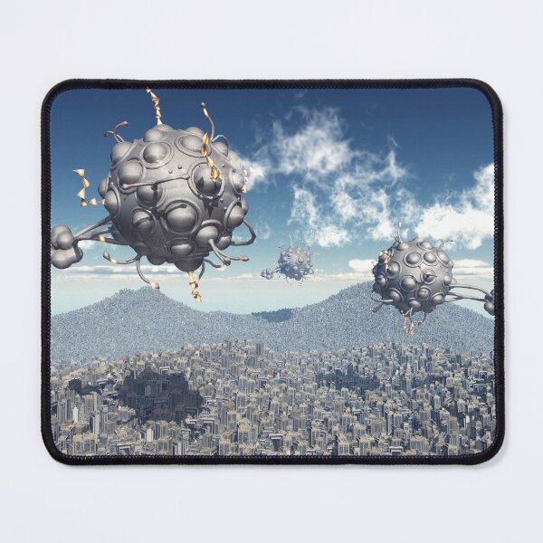 Item preview, UFOs over a big city designed and sold by MIRO3D.
