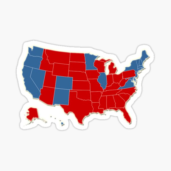 Vista previa del artículo con la obra «Donald Trump, 45.º presidente de los Estados Unidos: mapa de las elecciones de 2016», diseñado y vendido por SKpixel.