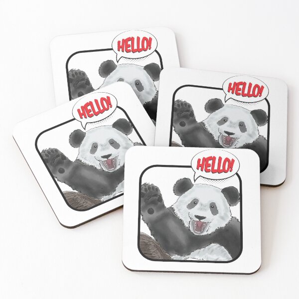 Item preview, Panda Saying Hello designed and sold by BunnyBizarre.