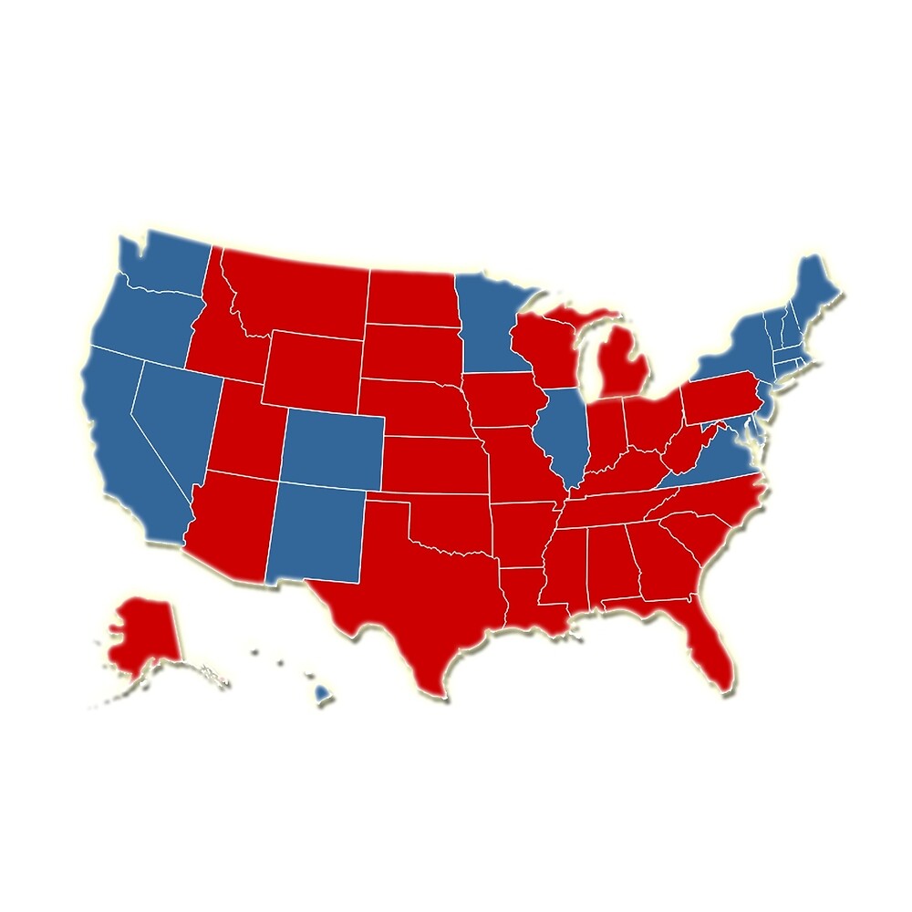 Donald Trump 45th Us President Usa Map Election 2016 By