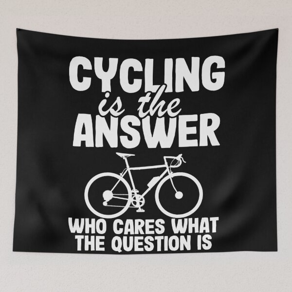 Item preview, Cycling Is The Answer Funny Cyclist Quote Biker Gift Quote designed and sold by Stronzi.