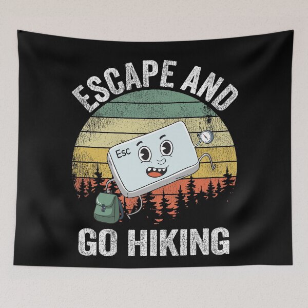 Item preview, Escape And Go Hiking Vintage Escape Hiker Gift designed and sold by Stronzi.
