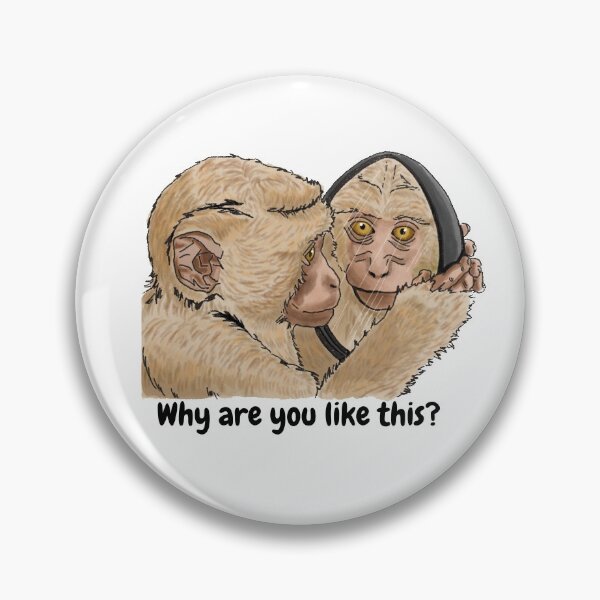 Item preview, Why Are You Like This - Disappointed Monkey with Mirror designed and sold by BunnyBizarre.