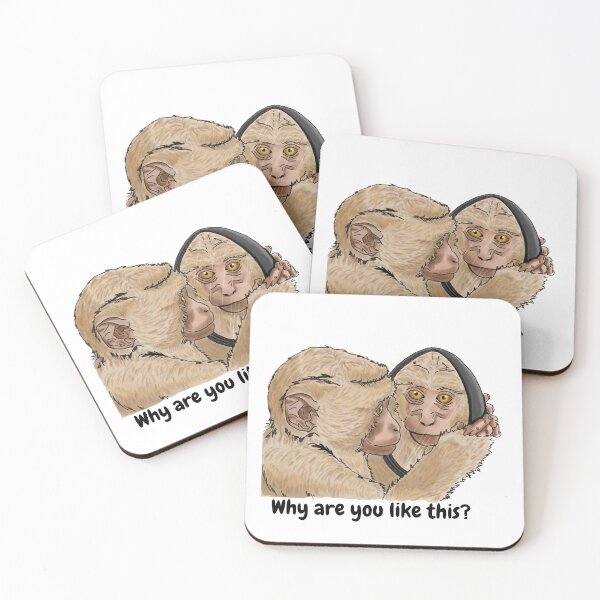 Item preview, Why Are You Like This - Disappointed Monkey with Mirror designed and sold by BunnyBizarre.