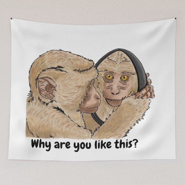 Item preview, Why Are You Like This - Disappointed Monkey with Mirror designed and sold by BunnyBizarre.