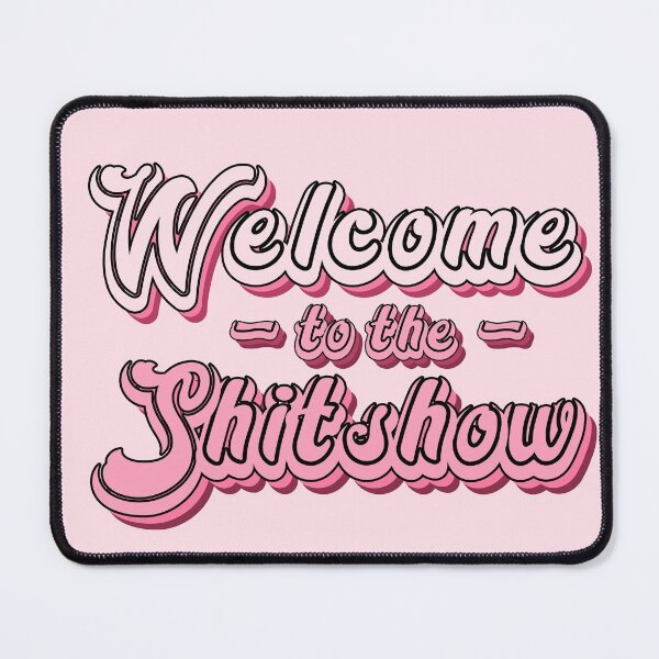 Artikelvorschau, Willkommen Shitshow Wandteppich, Willkommen bei der Shitshow Pink entworfen und verkauft von BuckskinMe.