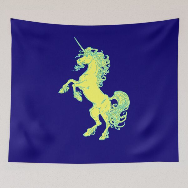 Item preview, Unicorn - simple graphics - Yellow and Blue designed and sold by bunbun369.