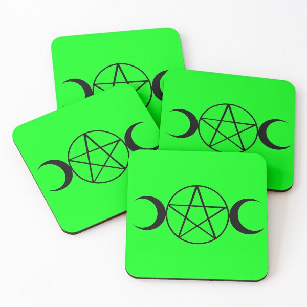 Item preview, Green and black pentagram print  designed and sold by DemonicGloom.