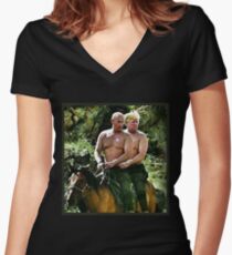 Best Friends Trump & Putin Women's Fitted V-Neck T-Shirt