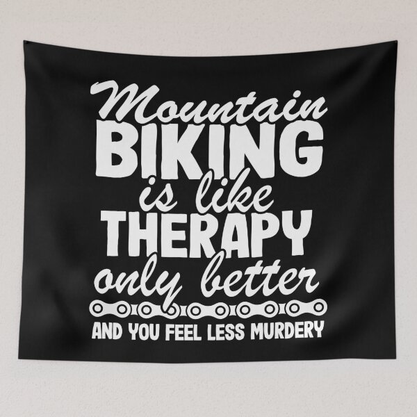 Item preview, Mountain Biking Is Like Therapy Funny MTB Quote Gift designed and sold by Stronzi.