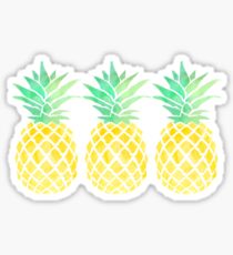 3 pineapples in a row Sticker