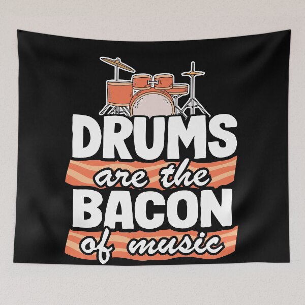 Item preview, Drums Are The Bacon Of Music Funny Drummer Bacon Gift designed and sold by Stronzi.