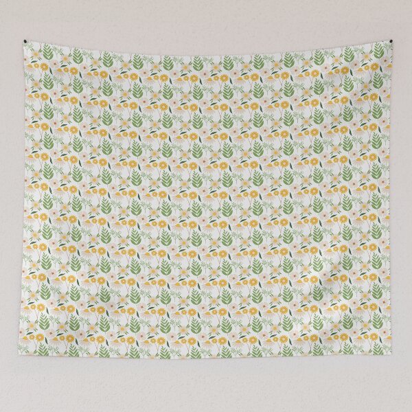 Item preview, Plants and Flowers Pattern Bed Sheet Design  designed and sold by PodiShawna.