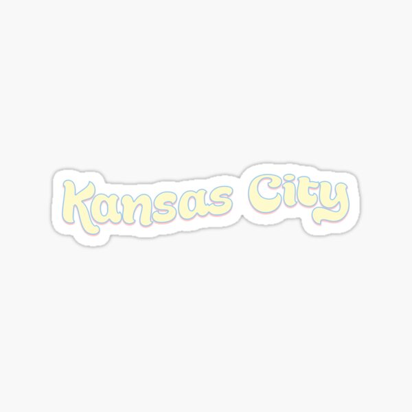 LOVE KC (dark blue x white) Sticker for Sale by kccollective