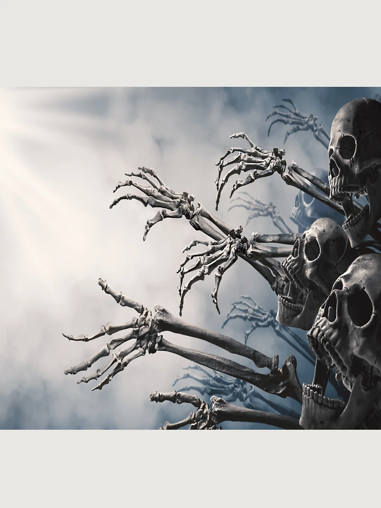 Thumbnail 6 of 6, Premium Oversized Sweatshirt, Skeleton Hand Rising To Light designed and sold by JTS STORE.