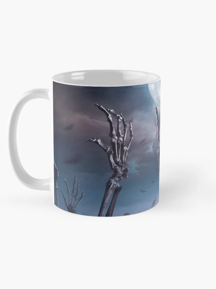 Thumbnail 5 of 6, Coffee Mug, Skeleton Hand Rising  designed and sold by JTS STORE.