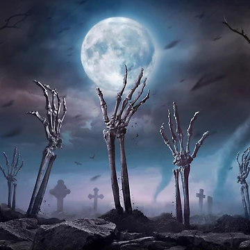 Artwork thumbnail, Skeleton Hand Rising  by JTS STORE