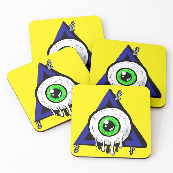 Item preview, Green Blue all seeing eye with yellow background  designed and sold by DemonicGloom.