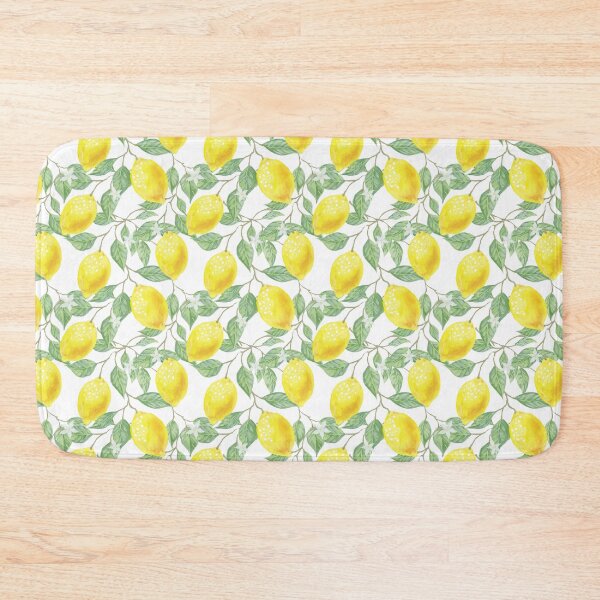 Item preview, Lemon and Leaf Pattern Bed Sheet Design  designed and sold by PodiShawna.