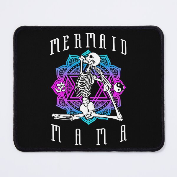 Item preview, Mermaid Mama Yoga Pose Skeleton Anahata Symbol designed and sold by GrandeDuc.