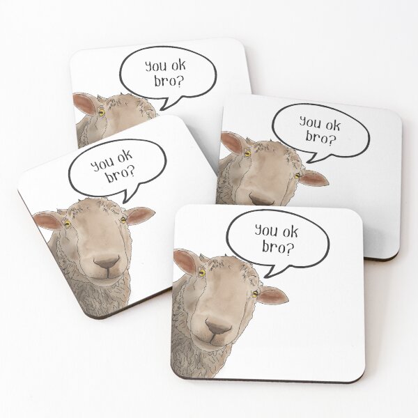 Item preview, You Ok Bro - Funny Sheep designed and sold by BunnyBizarre.