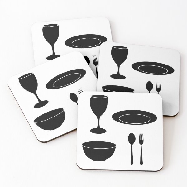 Item preview, tableware, plate, bowl, spoon, fork and glass designed and sold by DarojadNR.