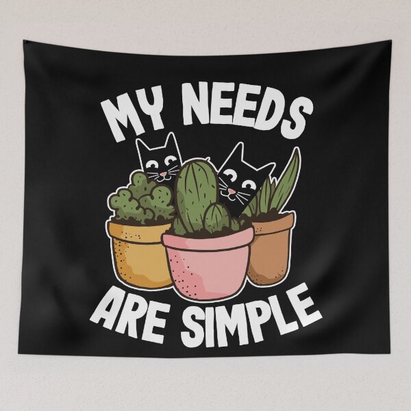 Item preview, My Needs Are Simple Plants & Cats Gift Gardening Cat Lover designed and sold by Stronzi.