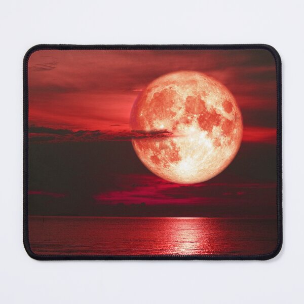 Item preview, Red Full Moon With Ocean Background designed and sold by JTS STORE.