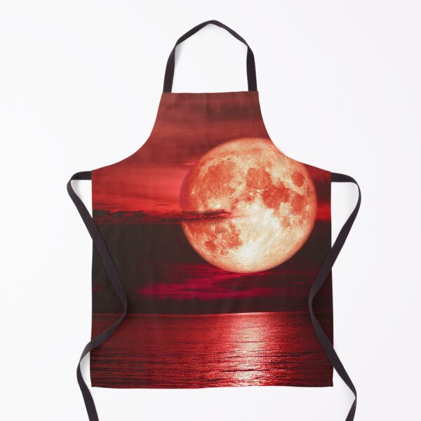 Item preview, Red Full Moon With Ocean Background designed and sold by JTS STORE.