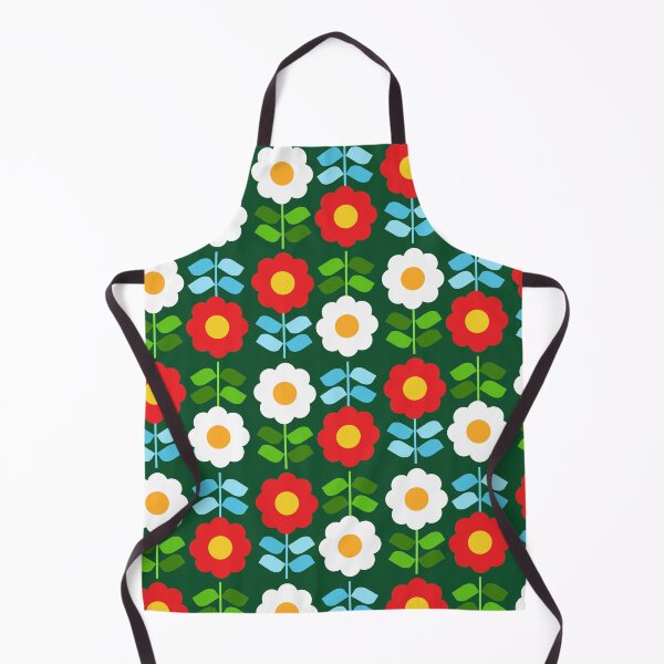 Artikelvorschau, Forest Flower Power, Blumenmuster aus der Mitte des Jahrhunderts, Retro-geometrisches nahtloses Design entworfen und verkauft von Freewheeling.