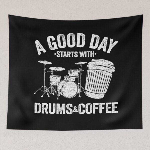 Item preview, A Good Day Starts With Drums & Coffee Drummer Gift Funny designed and sold by Stronzi.