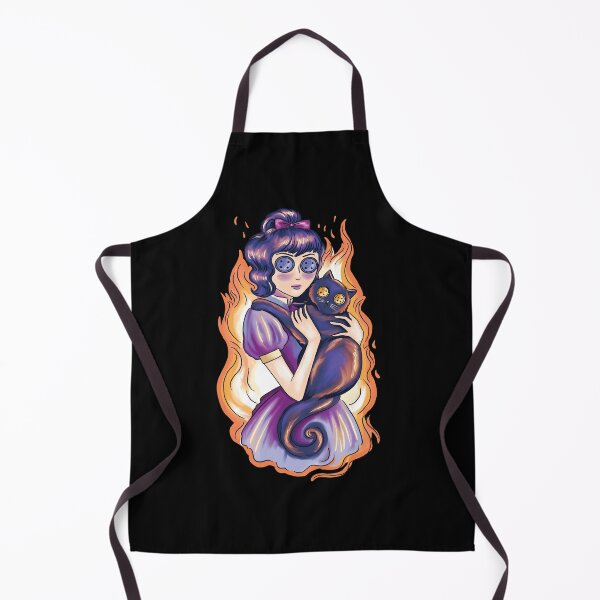 Item preview, Creepy cat and women on fire |Halloween designed and sold by Watersolution.