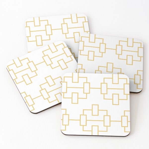Item preview, A goldy pattern of squares designed and sold by Hallaballoo.