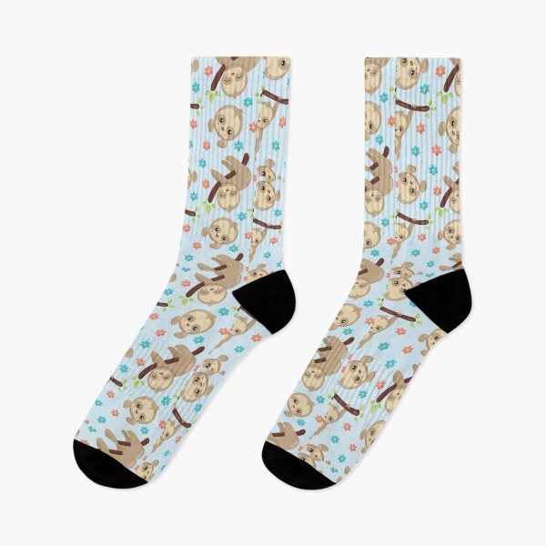 Item preview, Cute Sloth Pattern With Flowers designed and sold by Youpattern.