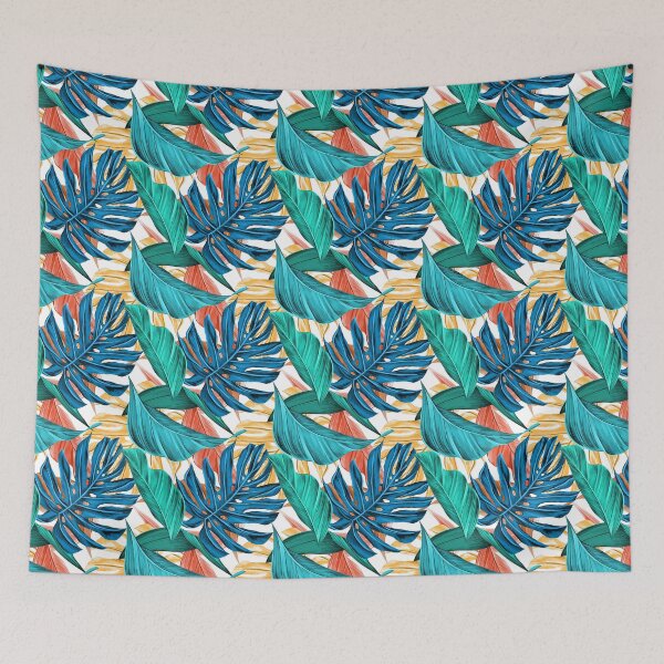 Item preview, Colorful Leaf Pattern Bed Sheet Design  designed and sold by PodiShawna.