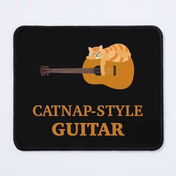 Item preview, Catnap on Acoustic Guitar | Orange Tabby Cat | Custom Gift designed and sold by Fluffy-Vectors.