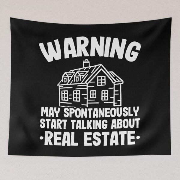 Item preview, Warning May Talk About Real Estate Agent Realtor Funny Gift designed and sold by Stronzi.