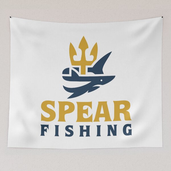 Item preview, Spearfishing - Shark and Trident designed and sold by cotros.