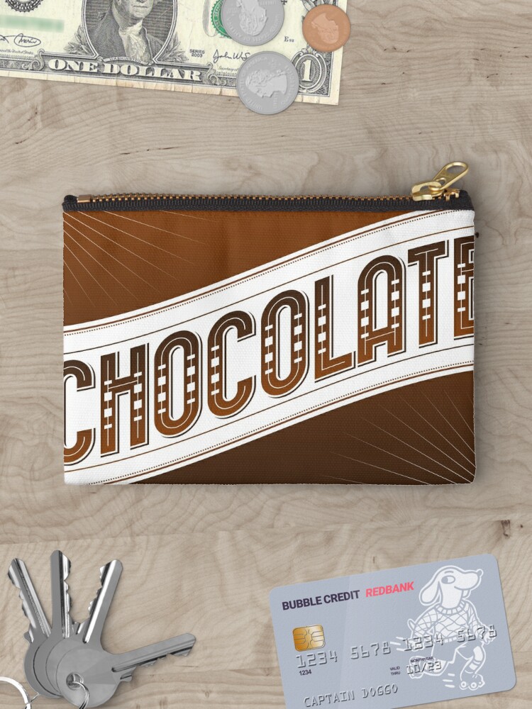 Zipper Pouch, Chocolate designed and sold by rhysjenkinsgd