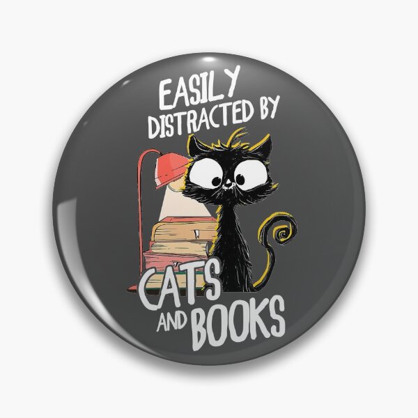 Item preview, Easily Distracted By Cats And Books Cute Black Cat designed and sold by NutaBaco.