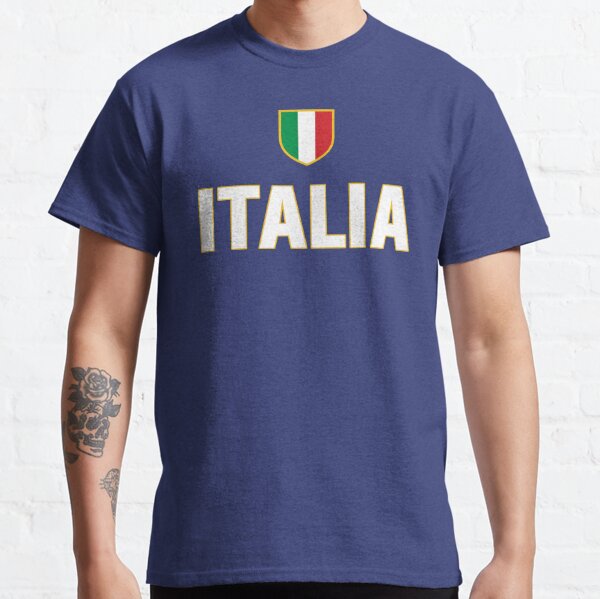 Italia Italy Crest National Country European Pride Mens V-neck T-shirt 