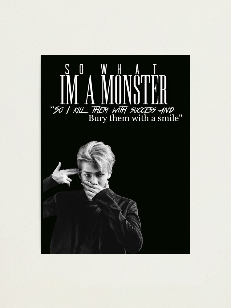  BTS Rap Monster Quote Merch Photographic Print by 