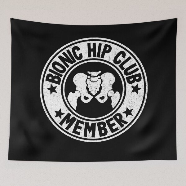 Item preview, Bionic Hip Club Member Hip Replacement Surgery Recovery Logo designed and sold by Stronzi.