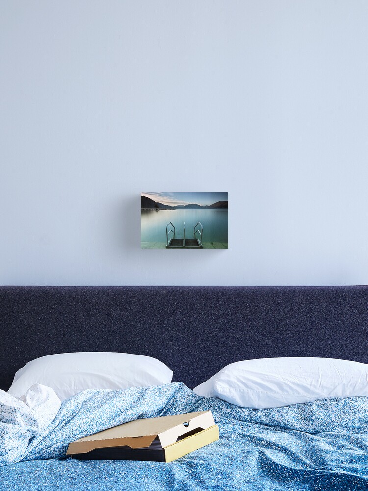 Thumbnail 2 of 3, Canvas Print, Annecy lake, morning at the beach designed and sold by patmo.