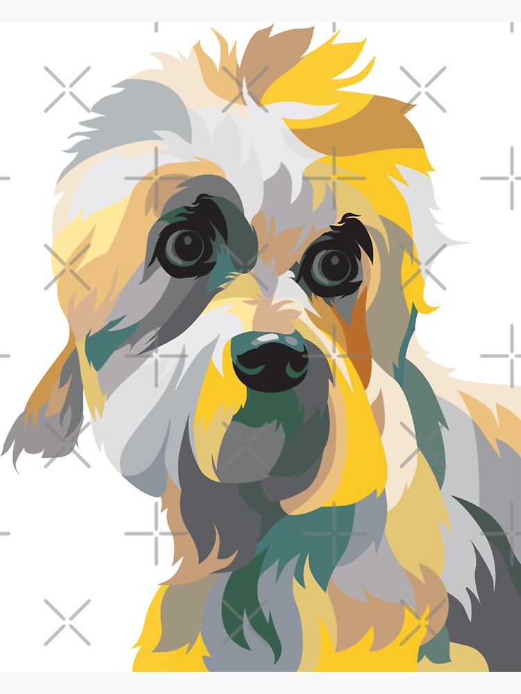 Thumbnail 3 of 3, Magnet, Dandie Dinmont Terrier Dog designed and sold by colorpooch.